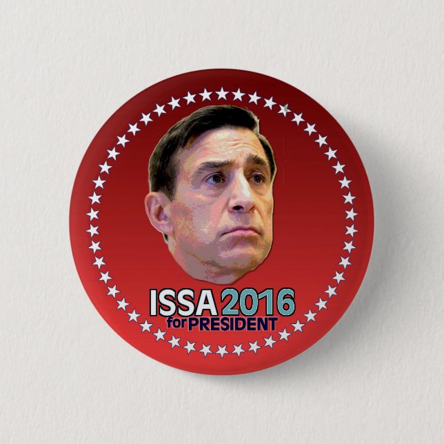 Chapa Redonda De 5 Cm ISSA de Darrell para el presidente 2016 (Anverso)