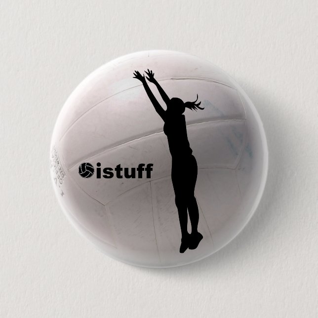 Chapa Redonda De 5 Cm istuff Voleibol (Anverso)