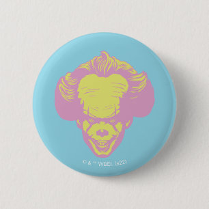 Chapa Redonda De 5 Cm IT   Patrón de cabeza Pennywise Pastel
