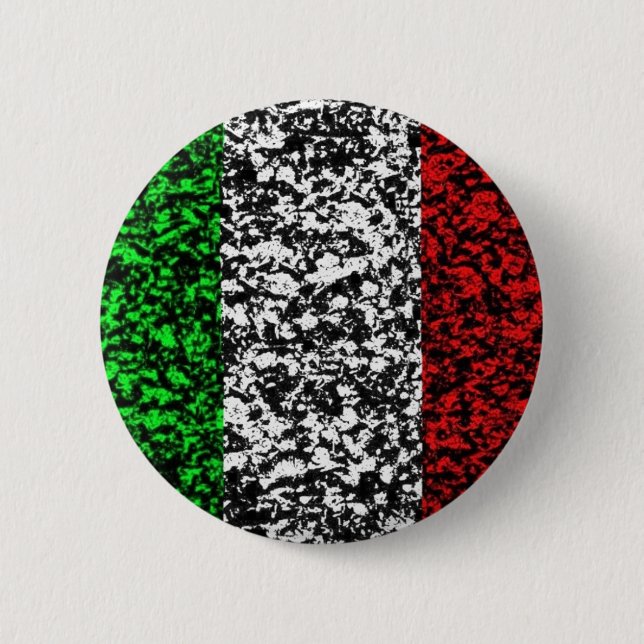Chapa Redonda De 5 Cm Italia - bandera (Anverso)