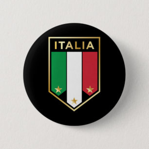 Chapa Redonda De 5 Cm Italia Print - Orgulloso Italiano - Jersey de Fútb