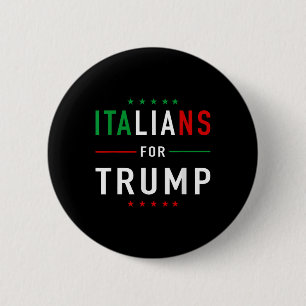 Chapa Redonda De 5 Cm Italianos Para Trump Tee Pro Trump Italiano