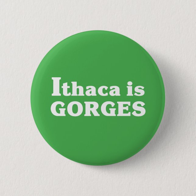 Chapa Redonda De 5 Cm Ithaca is Gorges (Anverso)