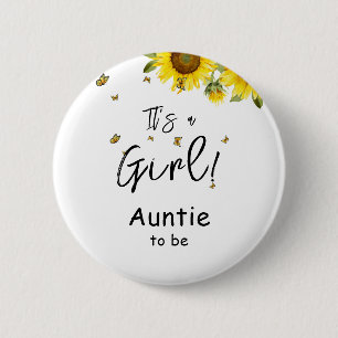 Chapa Redonda De 5 Cm It's a Girl! Sombras y mariposas