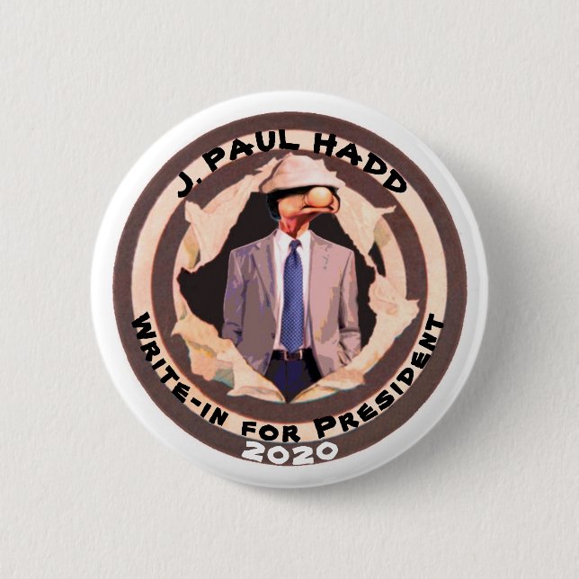 Chapa Redonda De 5 Cm J. Paul Hadd para el presidente 2020 (Anverso)