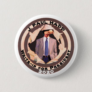 Chapa Redonda De 5 Cm J. Paul Hadd para el presidente 2020