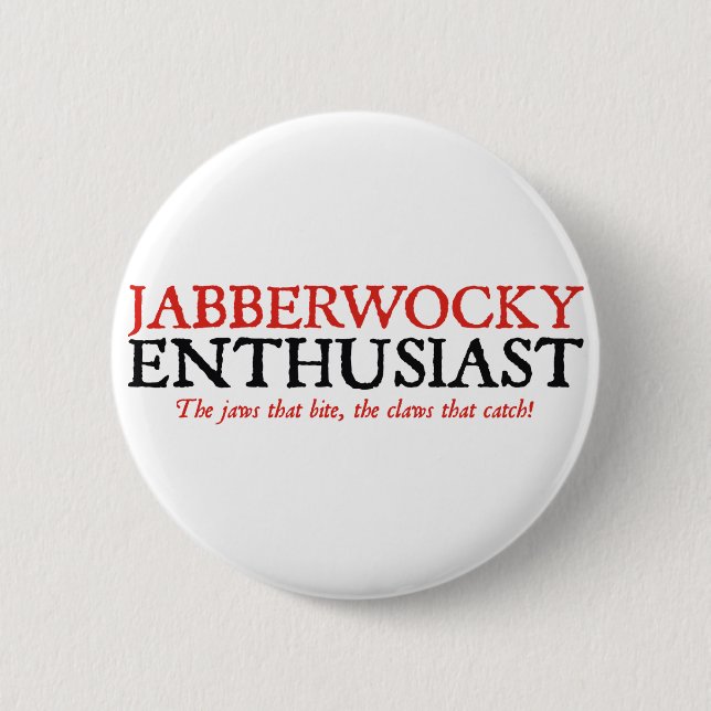Chapa Redonda De 5 Cm Jabberwocky Enthusiast (Anverso)