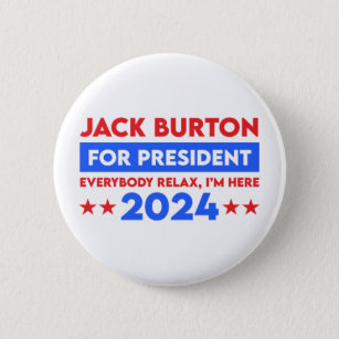 Chapa Redonda De 5 Cm Jack Burton para la presidencia 2024