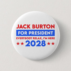 Chapa Redonda De 5 Cm Jack Burton para la presidencia 2028