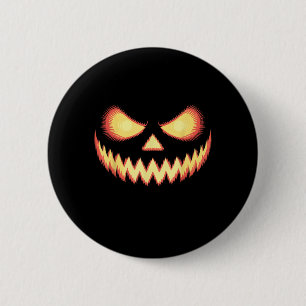 Chapa Redonda De 5 Cm Jack O Lantern Scary Cared de calabaza tallada Hal
