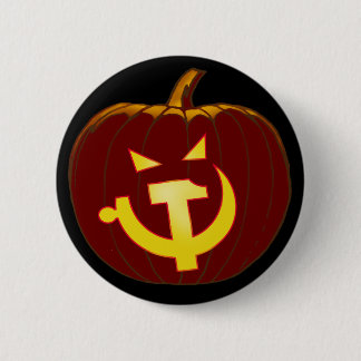 Chapa Redonda De 5 Cm Jack-O-Linterna socialista