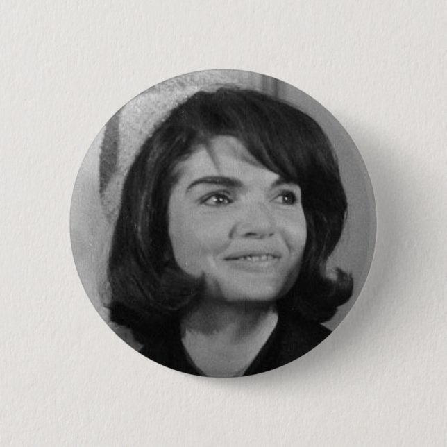 Chapa Redonda De 5 Cm Jackie Kennedy (Anverso)