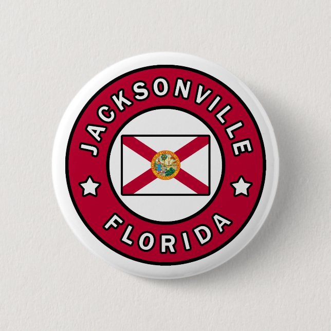 Chapa Redonda De 5 Cm Jacksonville Florida (Anverso)