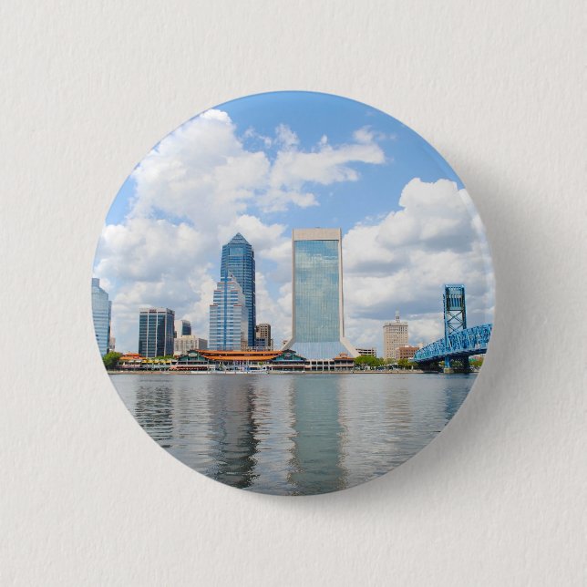 Chapa Redonda De 5 Cm Jacksonville, la Florida (Anverso)