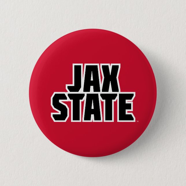 Chapa Redonda De 5 Cm Jacksonville State University JAX STATE Bold Texto (Anverso)