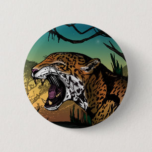 Chapa Redonda De 5 Cm Jaguar