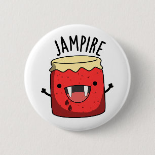 Chapa Redonda De 5 Cm Jam-pire Funny Vampire Jam Pun