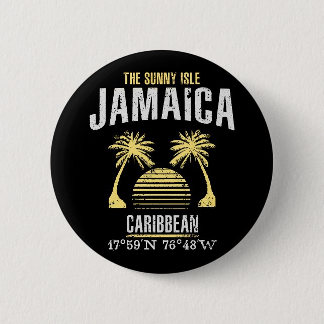 Chapa Redonda De 5 Cm Jamaica (Anverso)