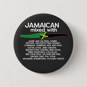 Chapa Redonda De 5 Cm Jamaicanos mezclados con Jamaica orgullosos