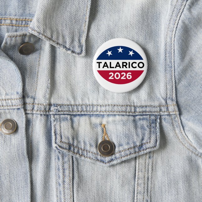 Chapa Redonda De 5 Cm James Talarico 2026 Campaign Button (In situ)