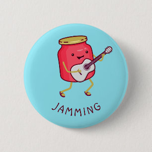 Chapa Redonda De 5 Cm Jamming Pun