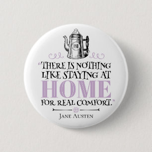 Chapa Redonda De 5 Cm Jane Austen - Alojándose en casa - Café