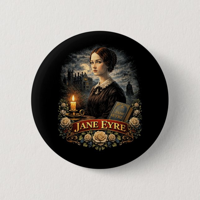 Chapa Redonda De 5 Cm Jane Eyre (Anverso)