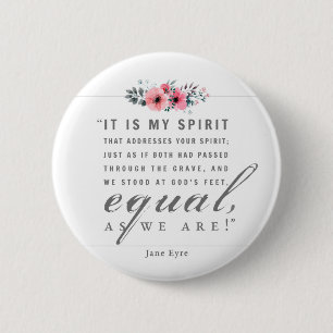Chapa Redonda De 5 Cm Jane Eyre - Como Somos - Blanco