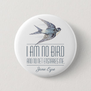 Chapa Redonda De 5 Cm Jane Eyre - No Soy Pájaro - Tragar Volando