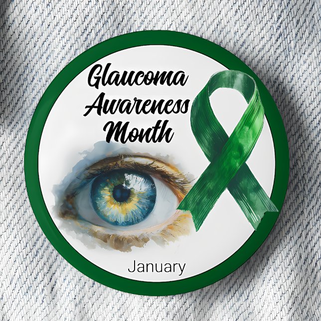 Chapa Redonda De 5 Cm January Glaucoma Eye Awareness Month (Subido por el creador)