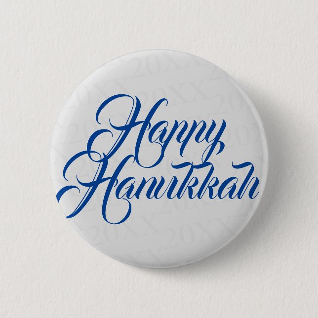 Chapa Redonda De 5 Cm Jánuca feliz (Anverso)