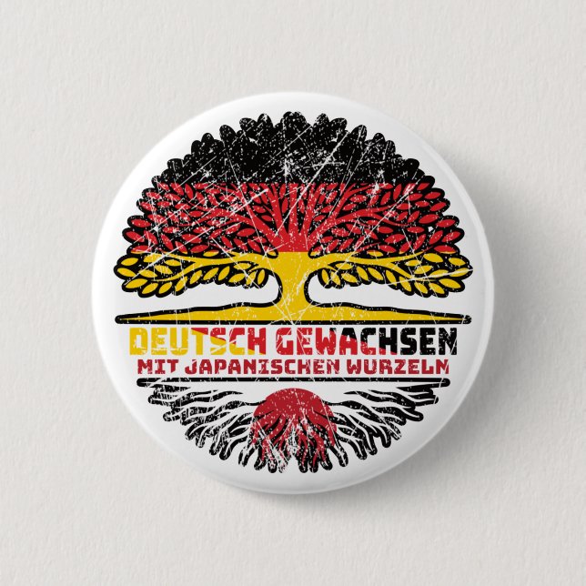Chapa Redonda De 5 Cm Japan Deutsch Deutschland Baum Wurzel (Anverso)
