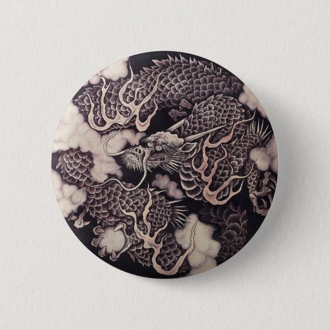 CHAPA REDONDA DE 5 CM JAPAN DRAGON (Anverso)