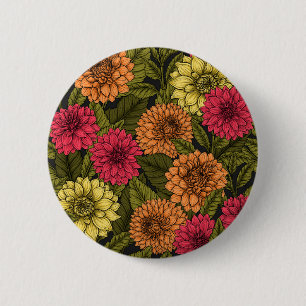 Chapa Redonda De 5 Cm Jardín Dahlia