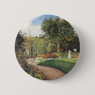Chapa Redonda De 5 Cm Jardín de Les Mathurins en Pontoise de Pissarro