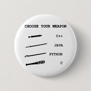 Chapa Redonda De 5 Cm Java contra C++ contra pitón contra lenguaje de