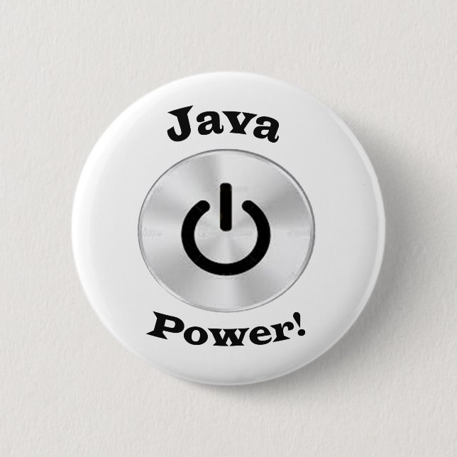 Chapa Redonda De 5 Cm JavaPower-BlackLetters (Anverso)