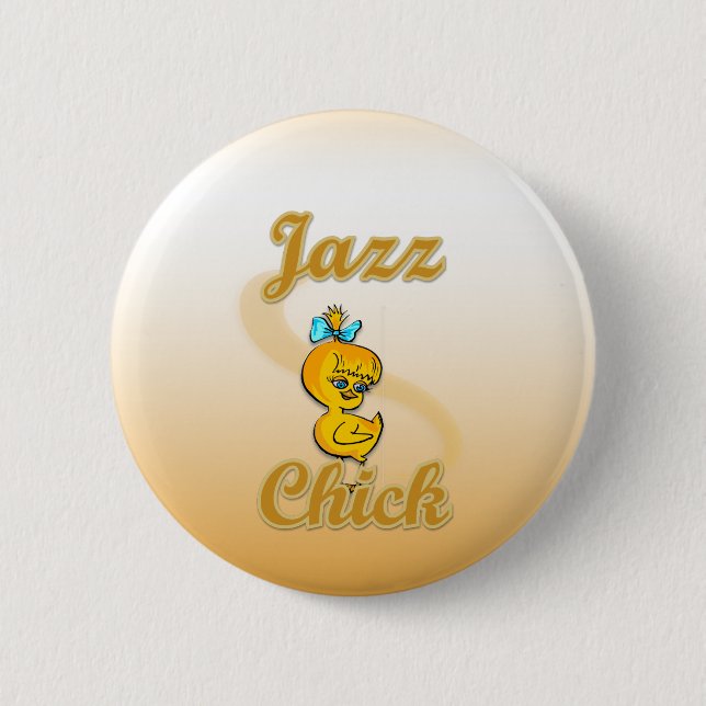 Chapa Redonda De 5 Cm Jazz Chick (Anverso)
