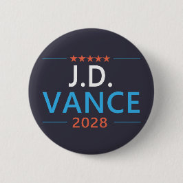 Chapa Redonda De 5 Cm JD Vance 2028 Patriótico Republicano