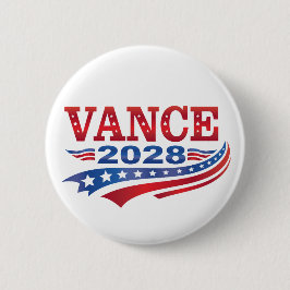 Chapa Redonda De 5 Cm JD Vance Presidente 2028