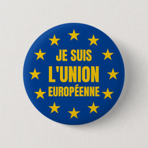 CHAPA REDONDA DE 5 CM JE SUIS L'UNION EUROPÉENNE