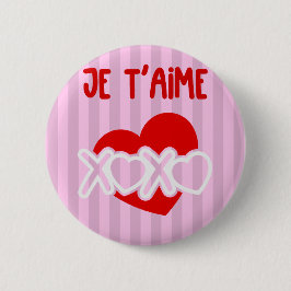 Chapa Redonda De 5 Cm Je t’aime.