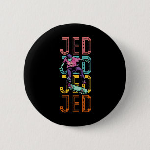 Chapa Redonda De 5 Cm Jed Patineta Personalizada Hob