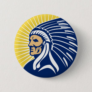 Chapa Redonda De 5 Cm Jefe indio del nativo americano