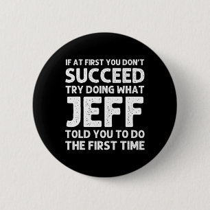 Chapa Redonda De 5 Cm Jeff Gift Name Personalized Birthday Funny Christm