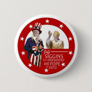 Chapa Redonda De 5 Cm Jeff Siggins para el presidente 2012