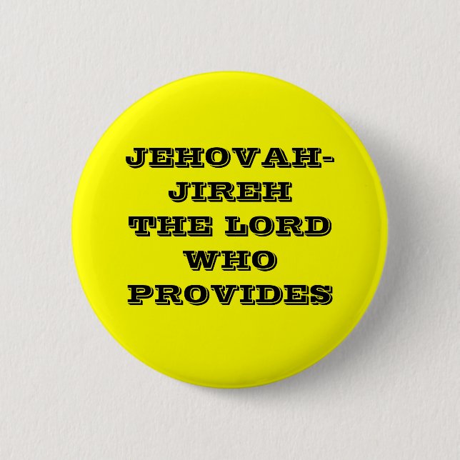 CHAPA REDONDA DE 5 CM JEHOVAH-JIREH EL SEÑOR WHO PROVIDES (Anverso)