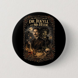 Chapa Redonda De 5 Cm Jekyll y Hyde