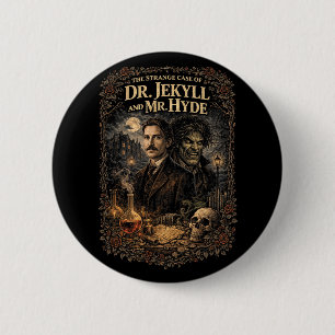 Chapa Redonda De 5 Cm Jekyll y Hyde