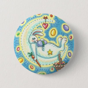 Chapa Redonda De 5 Cm JELLY BEAN DREAMS EASTER BUNNY RABBIT BUTTON Round